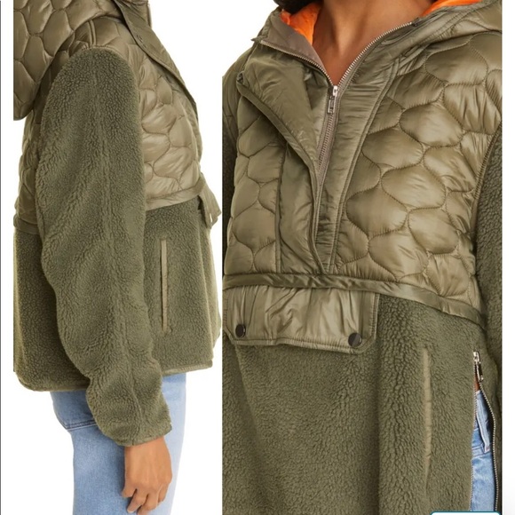 NWT Veronica Beard Leo High Pile Fleece Quilted Pullover size M - Picture 2 of 15